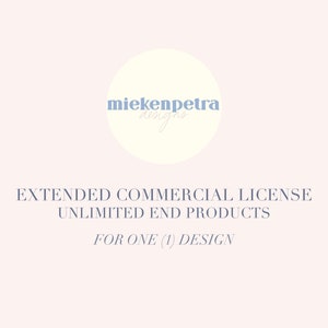 Extended Commercial License | One Design | Sublimation, Screen Printing, Waterslide, Finished Products