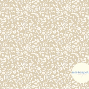 Motif floral transparent toile de petites dimensions beige et blanc | Papier numérique | vintage, cottagecore, bohème neutre | Utilisation commerciale haute résolutionJPG