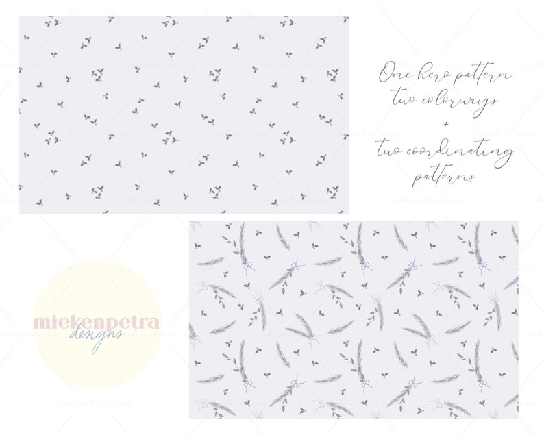 Blue & White Vintage Ornament Pattern: Seamless Digital Paper (JPG) - Etsy