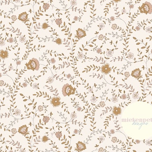 Cottagecore Boho Ditsy Floral Padrão de Repetição | Rosa, Marrom | Papel Digital | JPG de Uso Comercial de Alta Resolução, Papel de Parede, Plano de Fundo