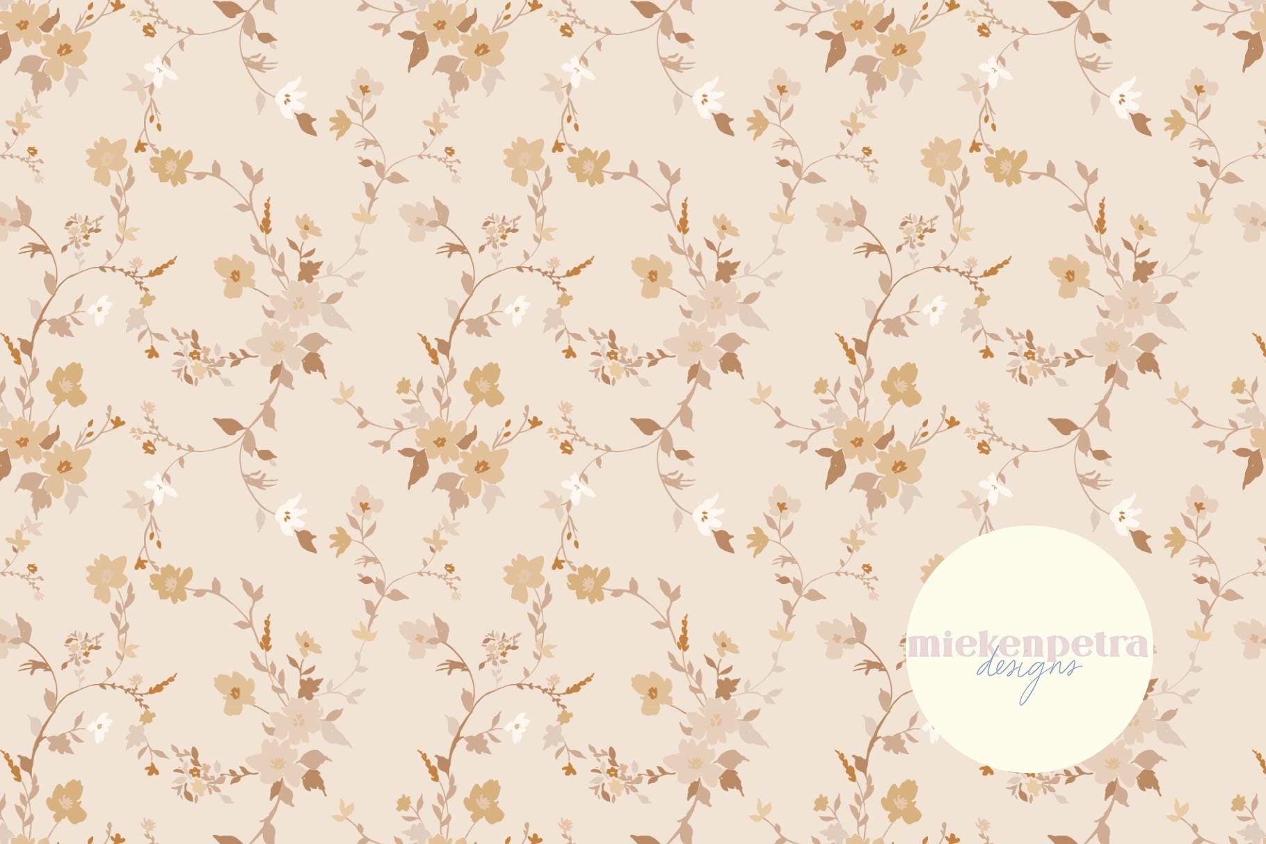 Pink Boho Floral Repeating Pattern | Seamless Pattern, Digital Paper ...