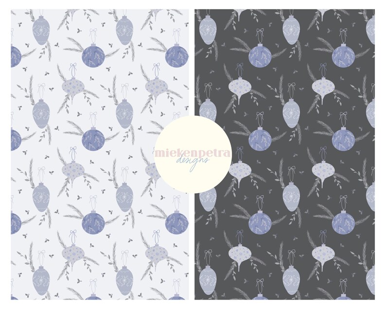 Blue & White Vintage Ornament Pattern: Seamless Digital Paper (JPG) - Etsy