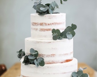 Preserved Mini Eucalyptus Bouquet Cake Decor - DIY Cake Decor - Floral Cake Topper - Greenery Topper