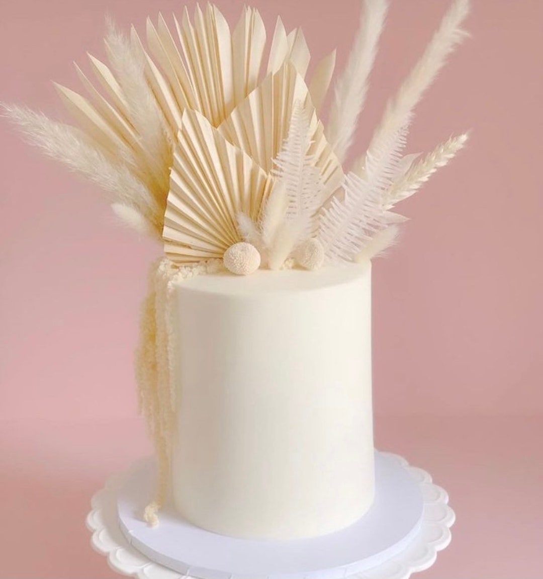 Vanilla Queen DIY Flower Cake Box Dried Sun Palm Pampas - Etsy UK