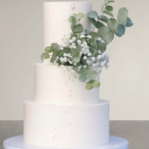Konstgjord grön eukalyptus gypsophila tårtdekor - DIY tårtdekor - Blommig tårtdekoration - Grönsakstoppare