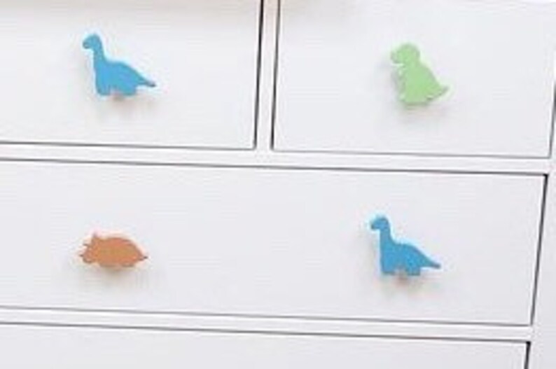 Hardwood Dino Drawer Knob Dinosaur Theme Decor Etsy