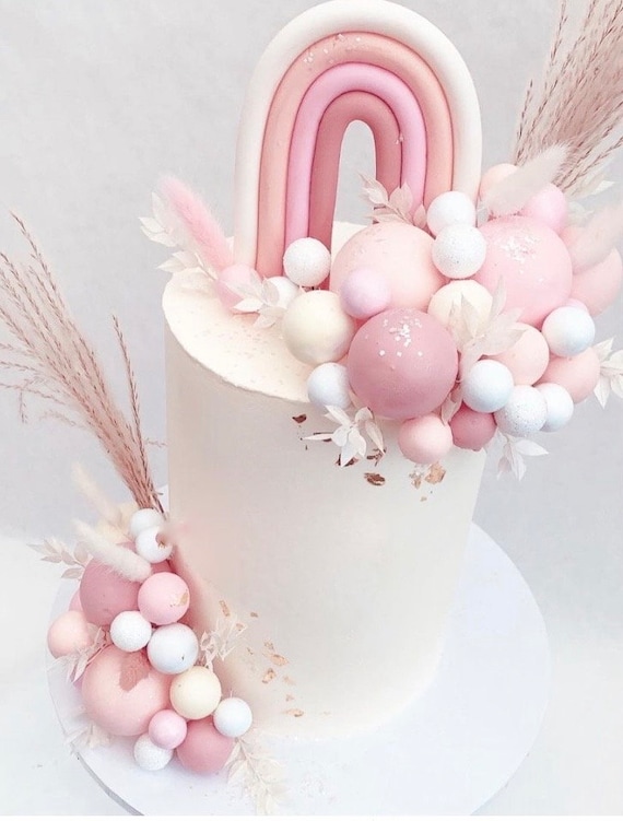 10/20 Décoration de gâteau boule rose or rose fleurs séchées DIY Décoration  de gâteau d'anniversaire -  Canada