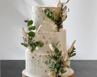 Künstlicher Eukalyptus Hasenschwanz Mini Arrangement Kuchen Dekor - DIY Kuchen Dekor - Floral Cake Topper - Greenery Topper