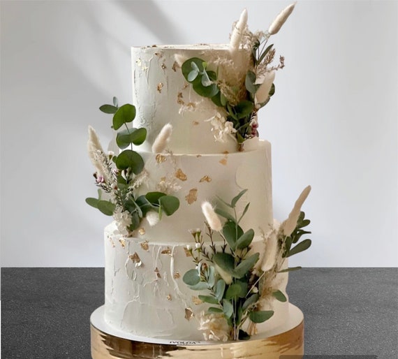 Artificial Green Eucalyptus Bunny Tail Mini Arrangement  Cake Decor - DIY Cake Decor - Floral Cake Topper - Greenery Topper