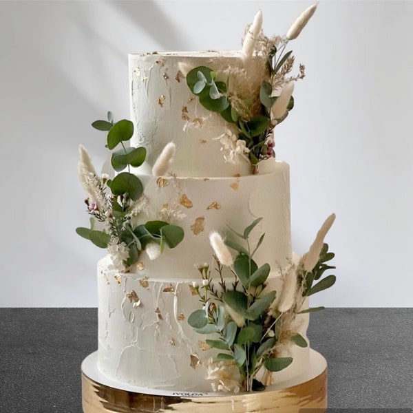 Künstlicher Eukalyptus Hasenschwanz Mini Arrangement Kuchen Dekor - DIY Kuchen Dekor - Floral Cake Topper - Greenery Topper