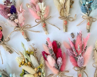 Dried Meadow Flower Lagurus Bunny Tail Boutonnière- Wedding Boutonnière