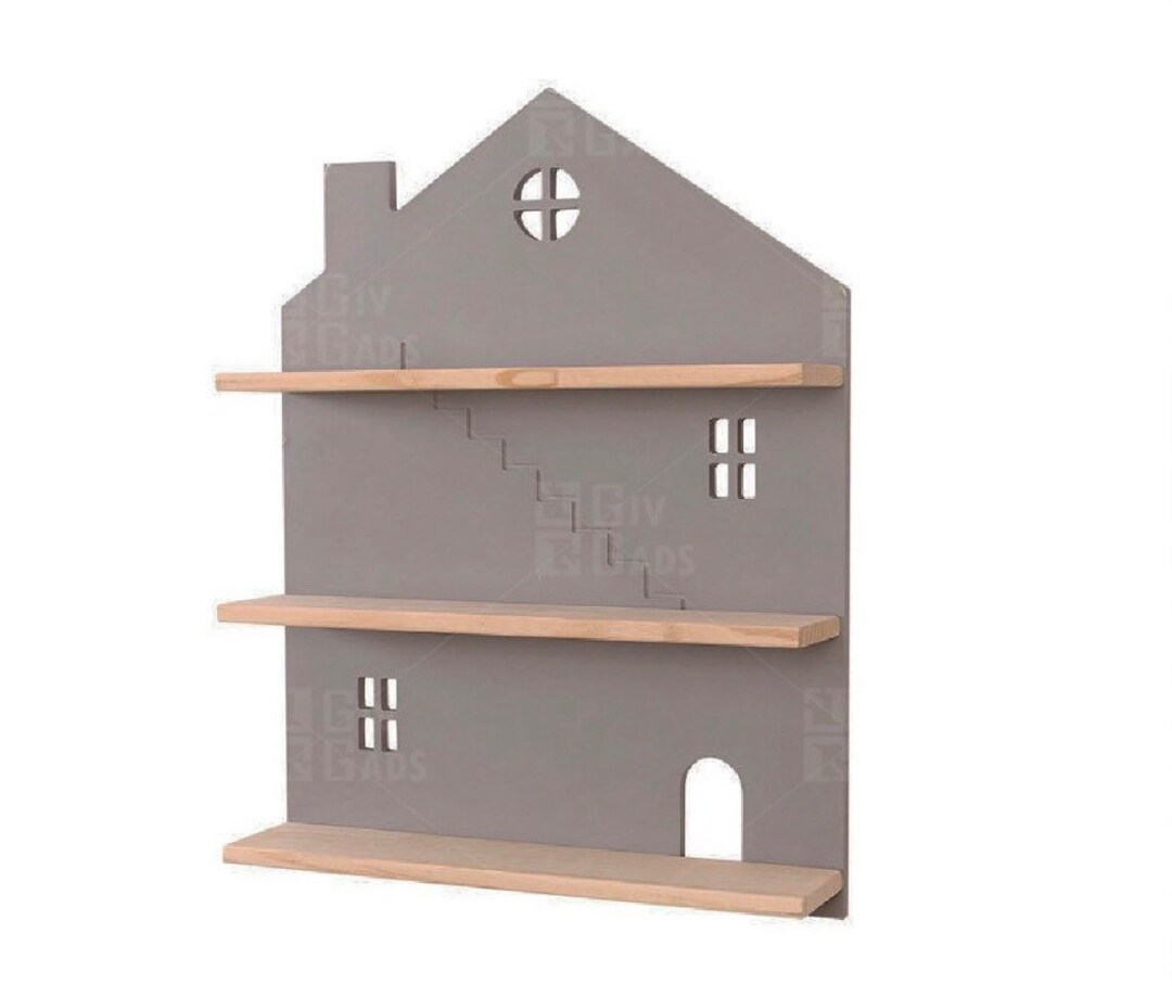 House Wall Shelf House Shelf Nursery Decor Room Shelf Etsy