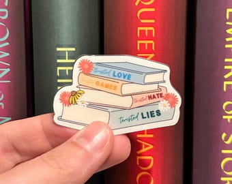 Twisted Series Sticker – Ana Huang Book Stack Vinyl Decal, Twisted Love Twisted Games Twisted Hate Twisted Lies