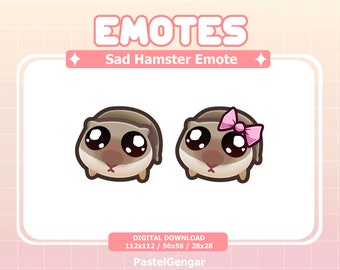 Sad Hamster Meme Emote: Twitch Streamers, Discord, YouTube, Kick, TikTok | Instant Download