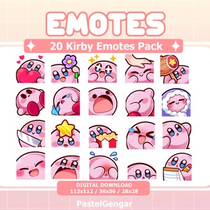 20 Emote Bundle for Twitch Streamers, Discord, Youtube | Cute, Kawaii | Instant Download