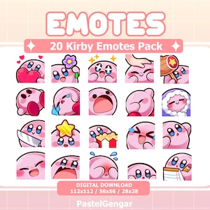 20 Emote Bundle for Twitch Streamers, Discord, Youtube | Cute, Kawaii | Instant Download