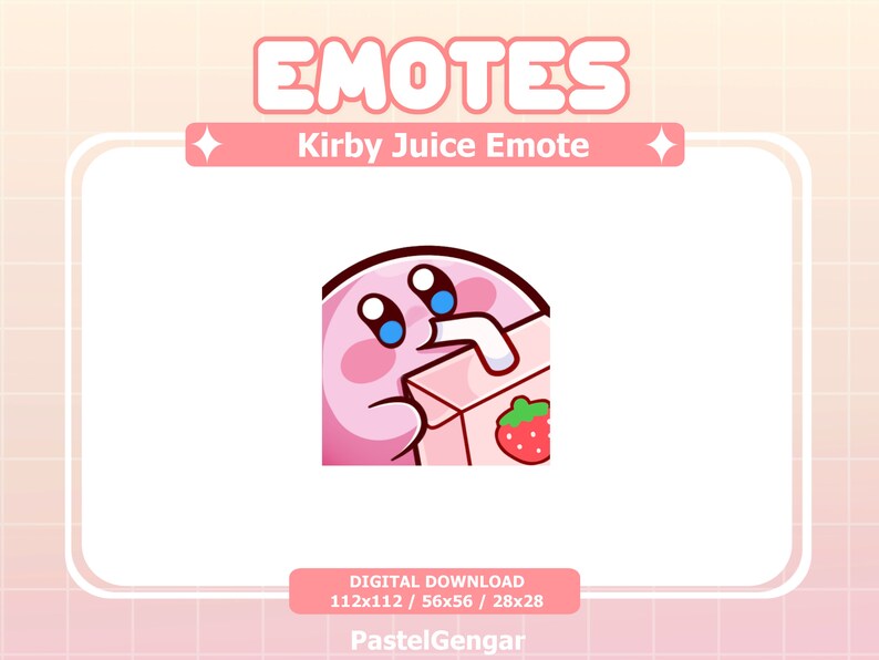 Juice Emote for Twitch Streamers Discord Youtube Cute Etsy