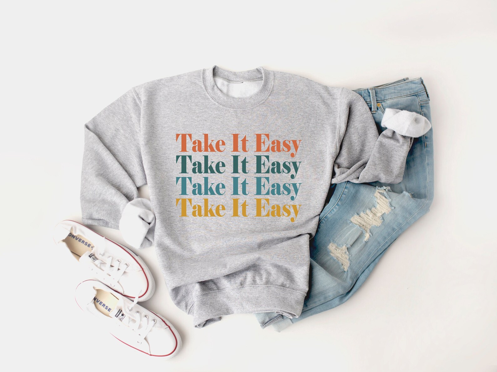 Women's Graphic Sweatshirts / Take It Easy Sweatshirt / Etsy