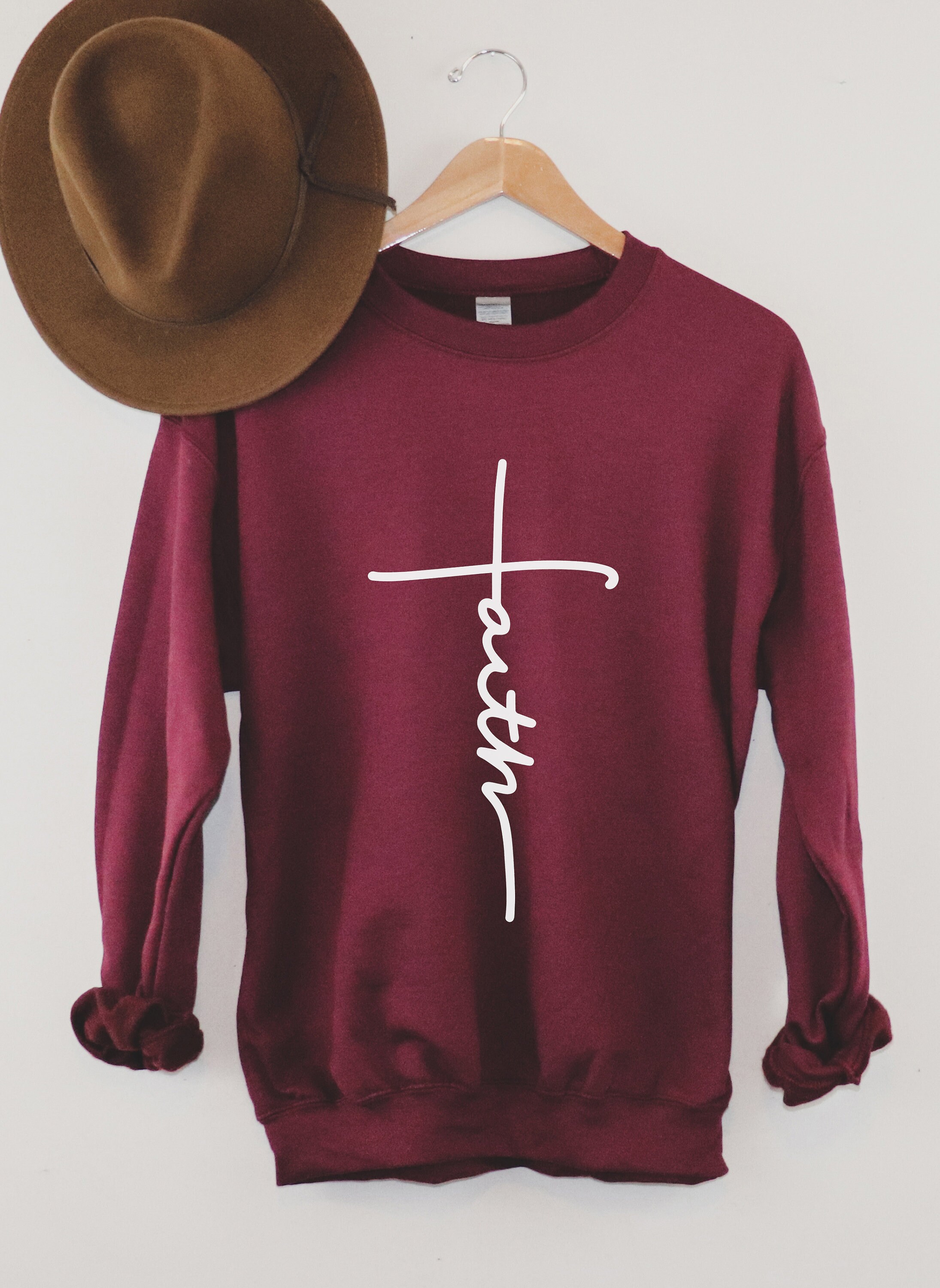 Women's Graphic Sweatshirts / Faith Sweatshirt / Cozy Etsy UK