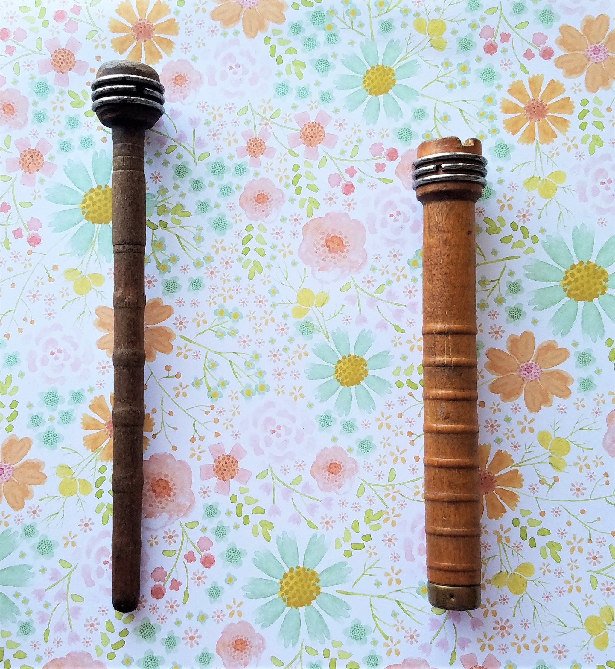 Large Vintage Wooden Bobbins Spindles Two Styles to Choose Etsy