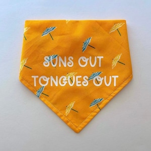 Suns Out Tongues Out Pet Bandana, Pet Accessories, Dog Scarf, CopepSewing