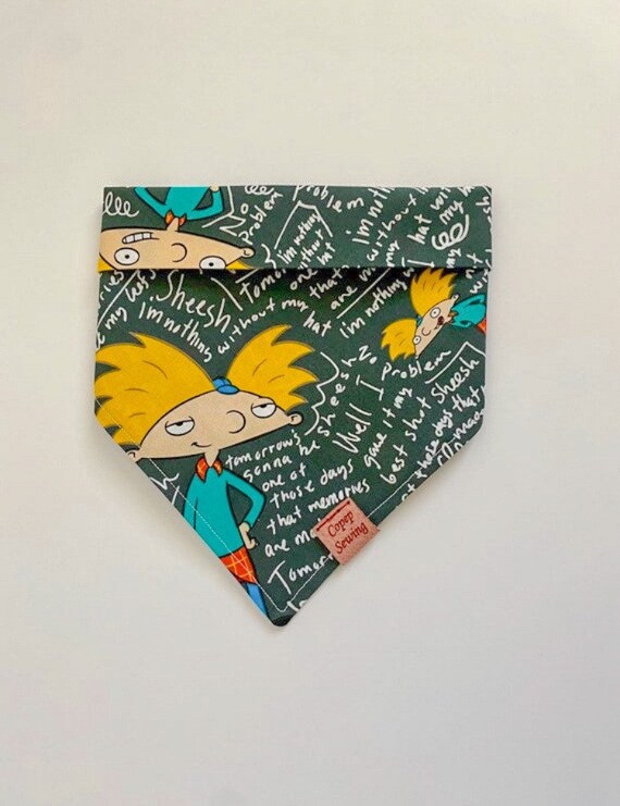 Hey Arnold Pet Bandana Dog Scarf Dog Accessories Etsy