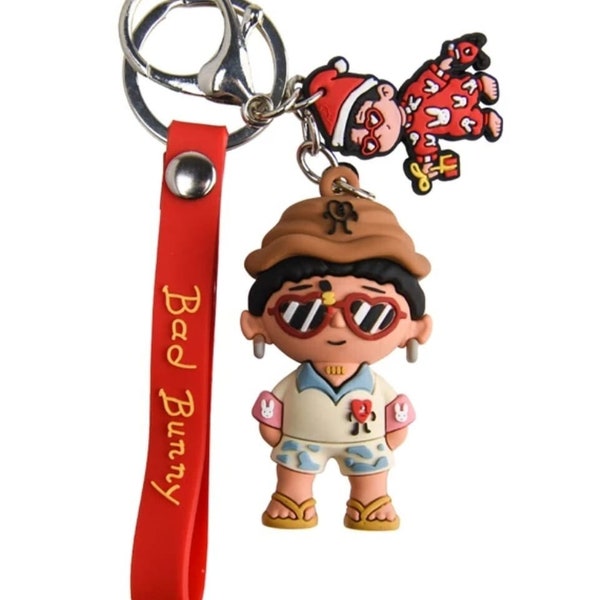 Bad Bunny Trendy Fashion Keychain Free and Fast Shipping!!