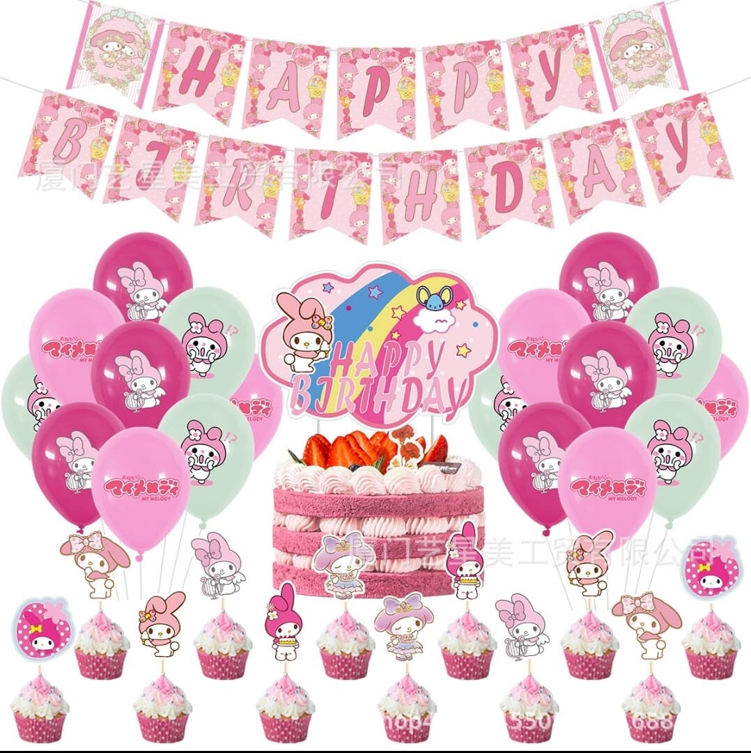 82 Pcs Pompompurin Theme Birthday Party Decorations,Party Supply Set for Kids with 1 Happy Birthday Banner Garland