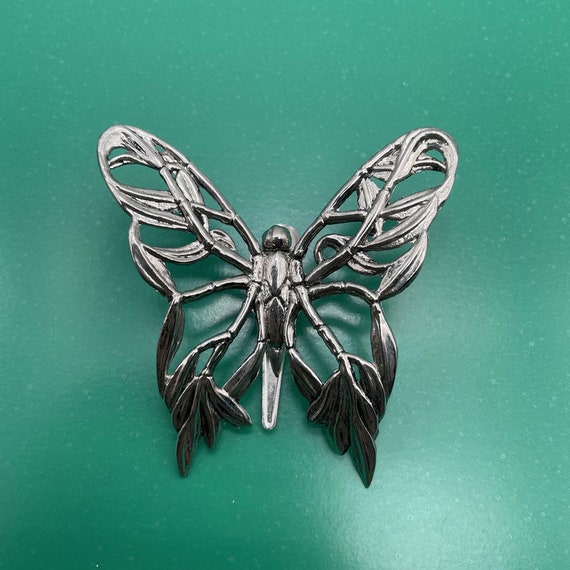 Sylvan Dahl Butterfly Scarf Clip Pendant Vintage … - image 10