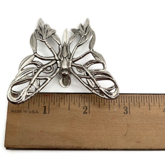Sylvan Dahl Butterfly Scarf Clip Pendant Vintage … - image 8