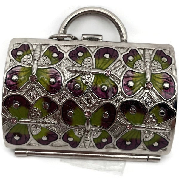 Judith Leiber for Neiman Marcus Butterfly Pill Case Purse Key Chain