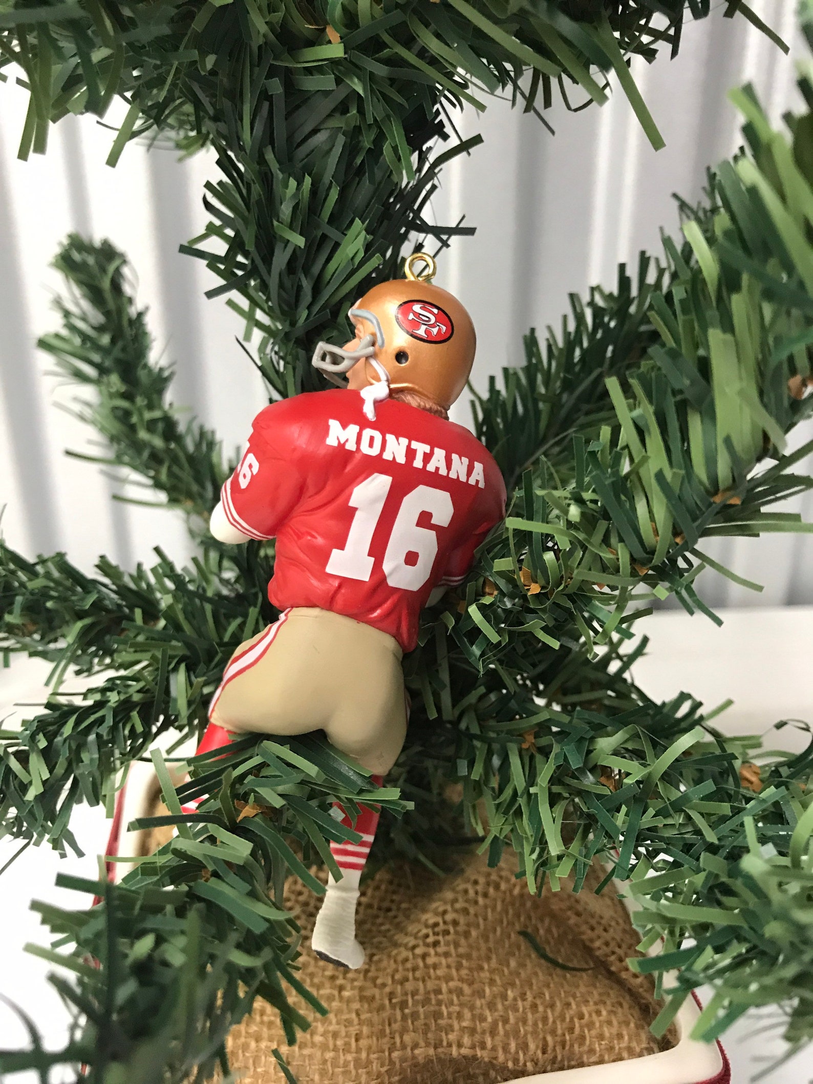 Joe Montana Christmas Ornament 