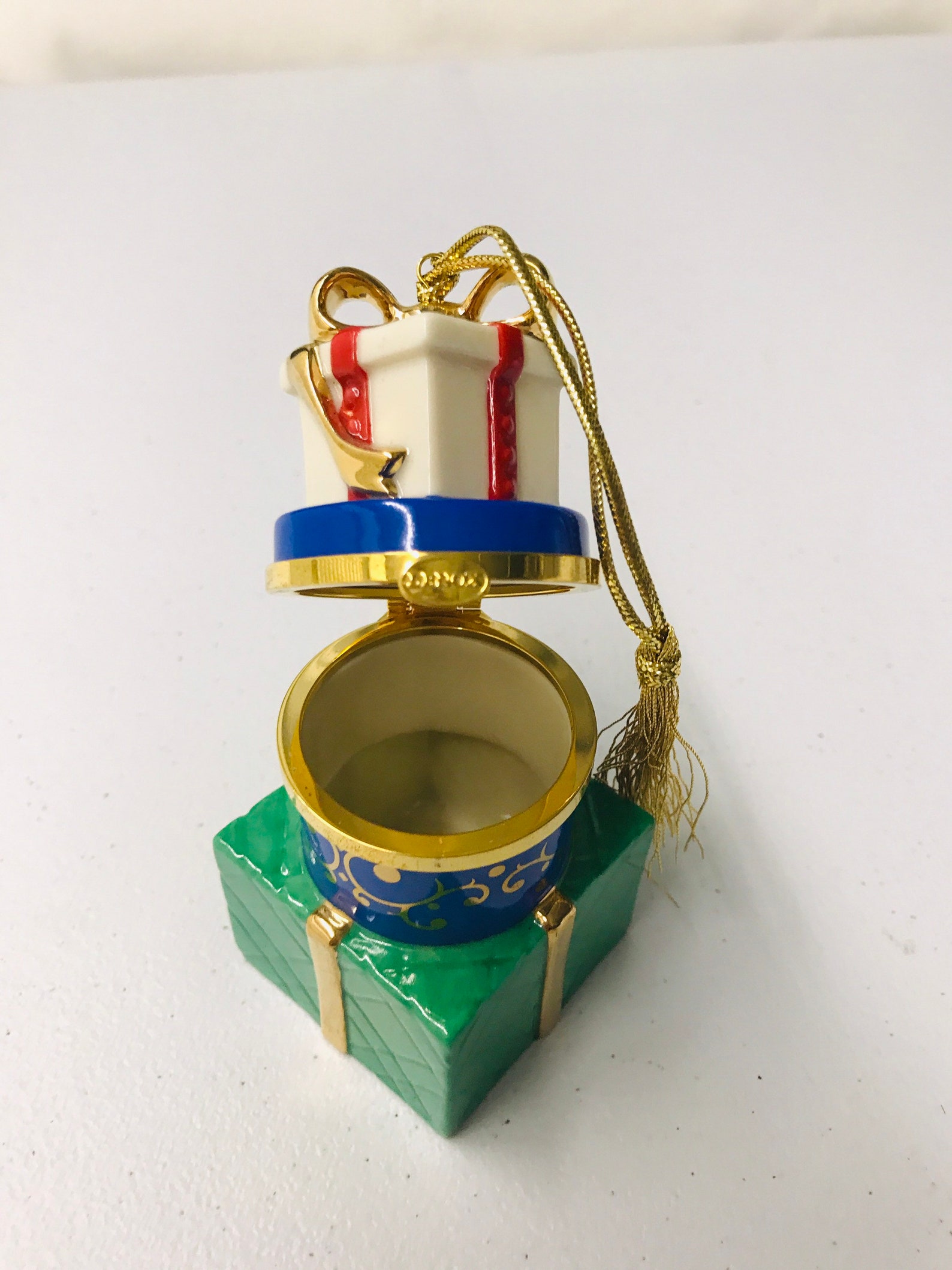 Lenox Trinket Box Stacked Presents Vintage Ornament Etsy