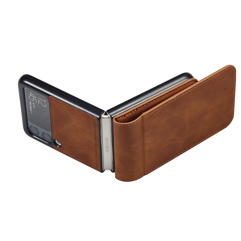Flip Leather Case for Samsung Z Flip 3 5G Luxury Card Holder Etsy UK