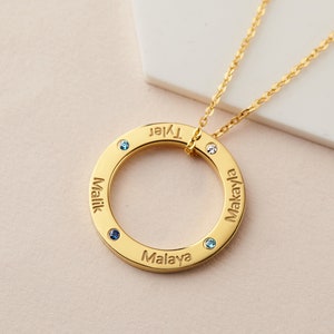 Granny Necklace With Grandkids&#39; Names, Kids Name Necklace For Nana, Nanny Gift Personalized, Grandma Jewelry, Grandmother Gift