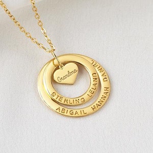 Grandma Necklace With Grandkids Names, Birthday Gift For Nana, Grandma Jewelry Gift, Children Name Necklace, Personalized Nana Jewelry