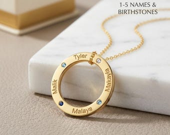 Kinder Namen Halskette für Mama, Familie Name Halskette, Einzigartige Muttertagsgeschenke, Mama Schmuck, personalisierte Mama Geschenk, Mutter Halskette Birthstone