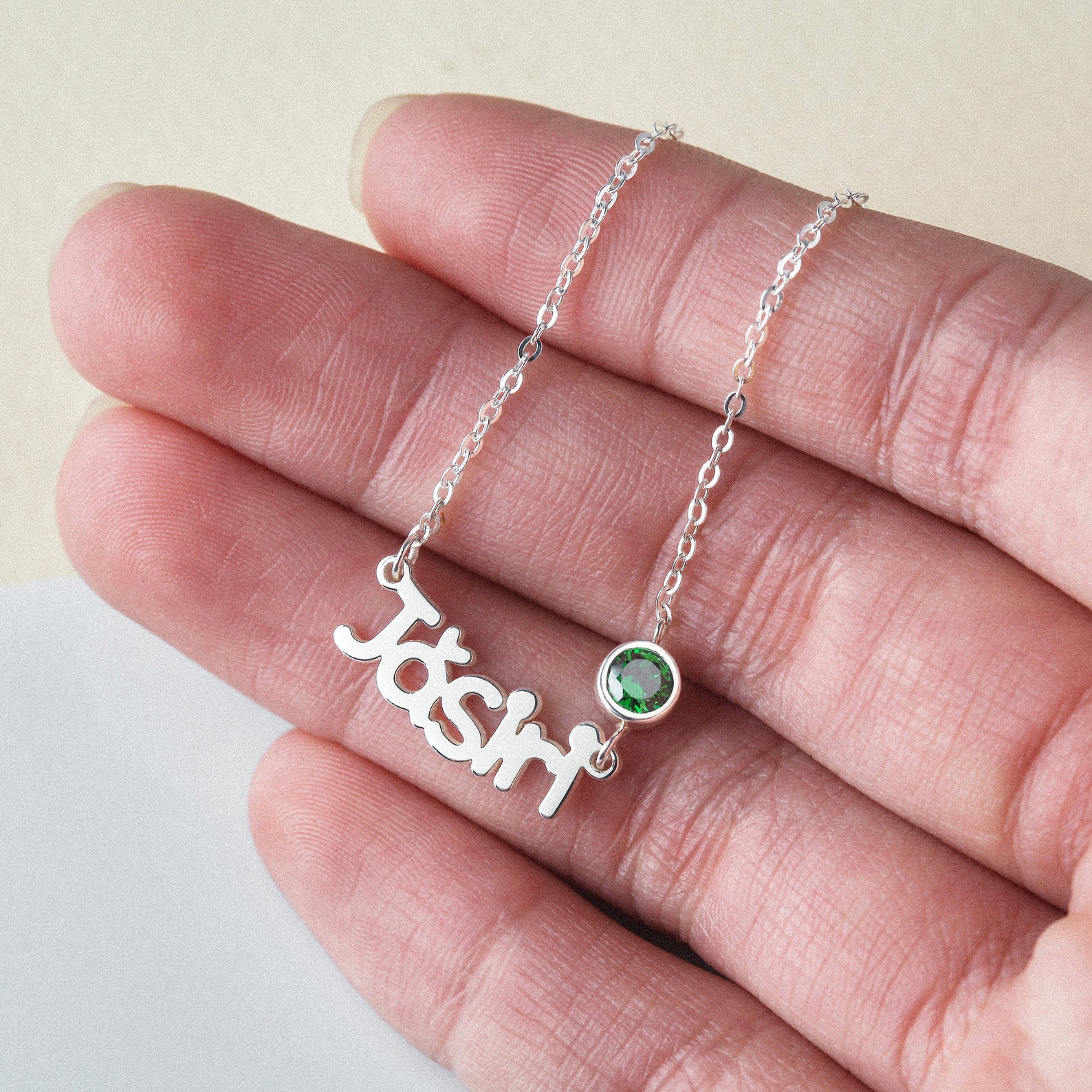 Children Necklace Tween Necklace With Birthstone Name Etsy