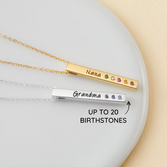 Birthstone necklace 2024 for nana