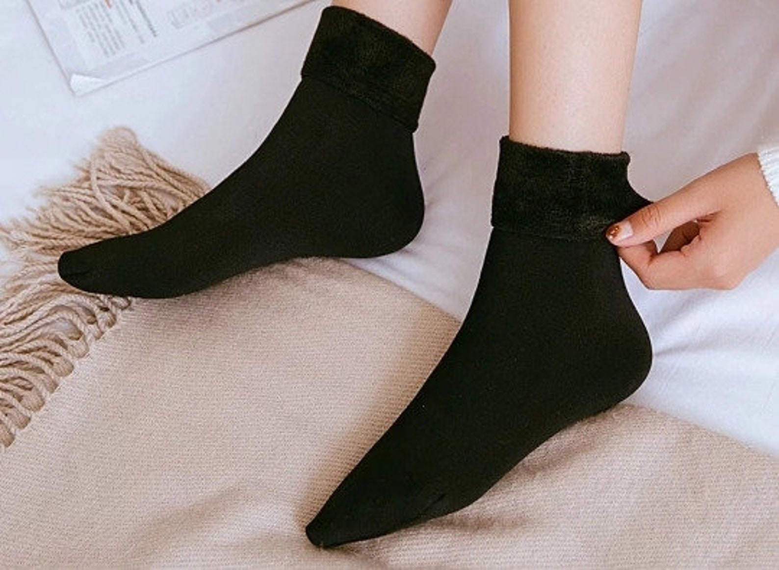 Ankle Furry Women Fashion Cotton Socks / Cute Women Socks / | Etsy