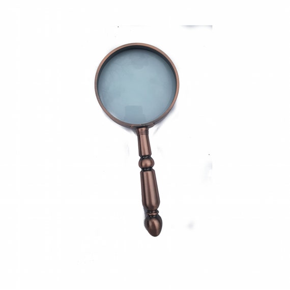 Vintage hand held magnifying. Large glass magnifying glass Etsy