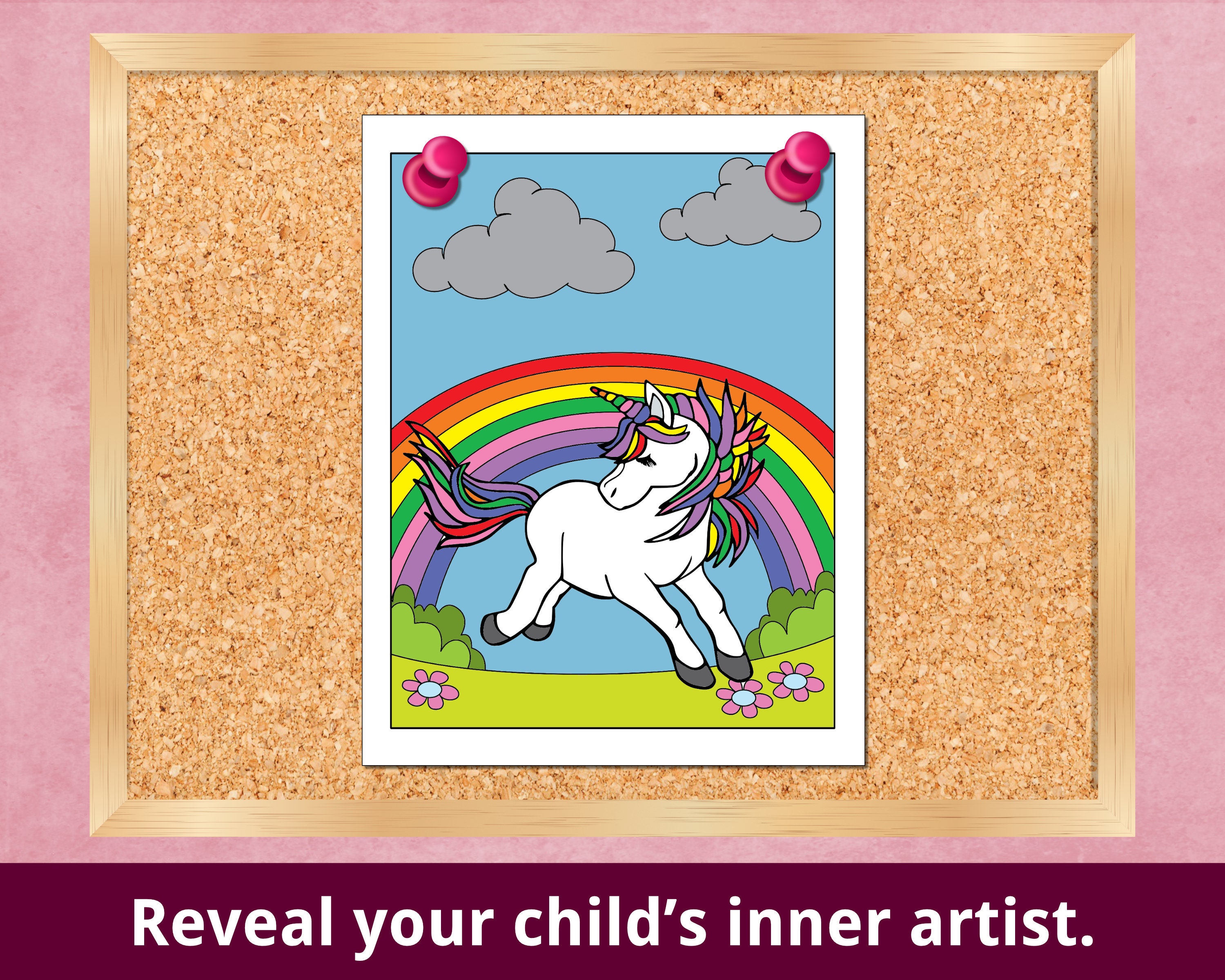 30 printable unicorn coloring pages for kids simple and easy etsy