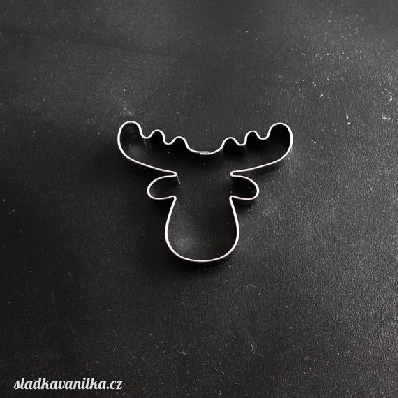 Cookie Cutter Reindeer Head, Gingerbread, Biscuit Stainless