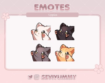 Uppies Cat Emote: Kawaii Kitty for Twitch/Discord