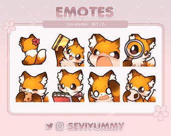 Set #5 Fuchs Emotes (Twitch/Discord) - Kawaii - Tier