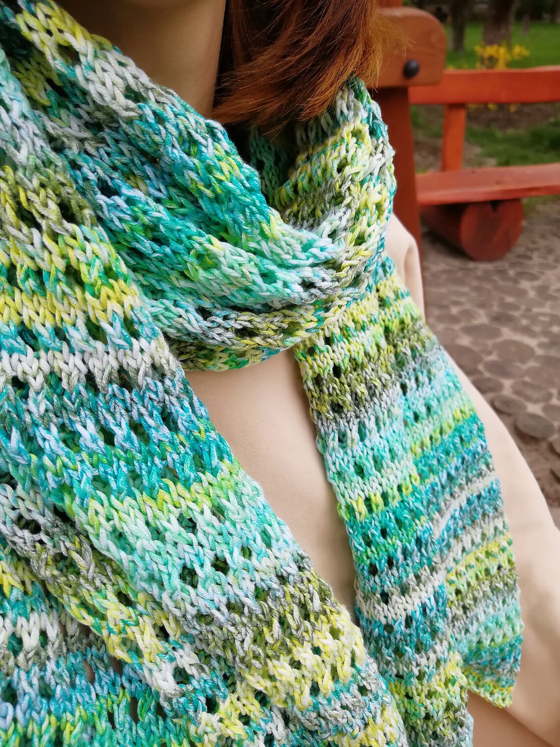 Stole Pattern Knitting Tutorial Summer Knitted Etsy