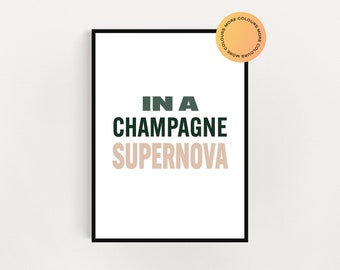 Oasis Champagne Supernova Lyric Print | Archival Matte Music Wall Art