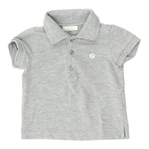 Gucci Boys Gris Polo de manga corta Vintage High End Kids Designer VTG Etsy Mexico