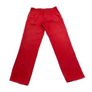 Paul & Shark Cotton Chino Trousers | Vintage High End Luxury Designer Red VTG