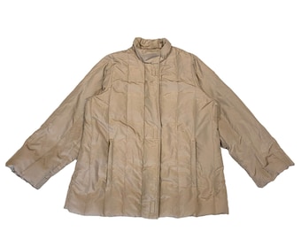 Weekend By Max Mara Women's Quilted Coat | Vintage High End Designer Beige VTG